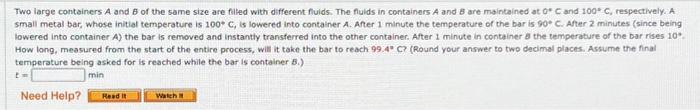 Two Large Containers A And B Of The Same Size Are | Chegg.com