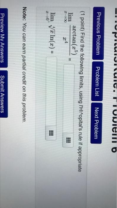Solved Previous Problem Problem List Next Problem (1 point) | Chegg.com