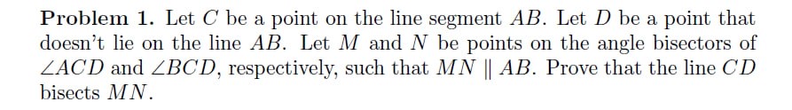Solved Problem 1. ﻿Let C ﻿be a point on the line segment AB. | Chegg.com