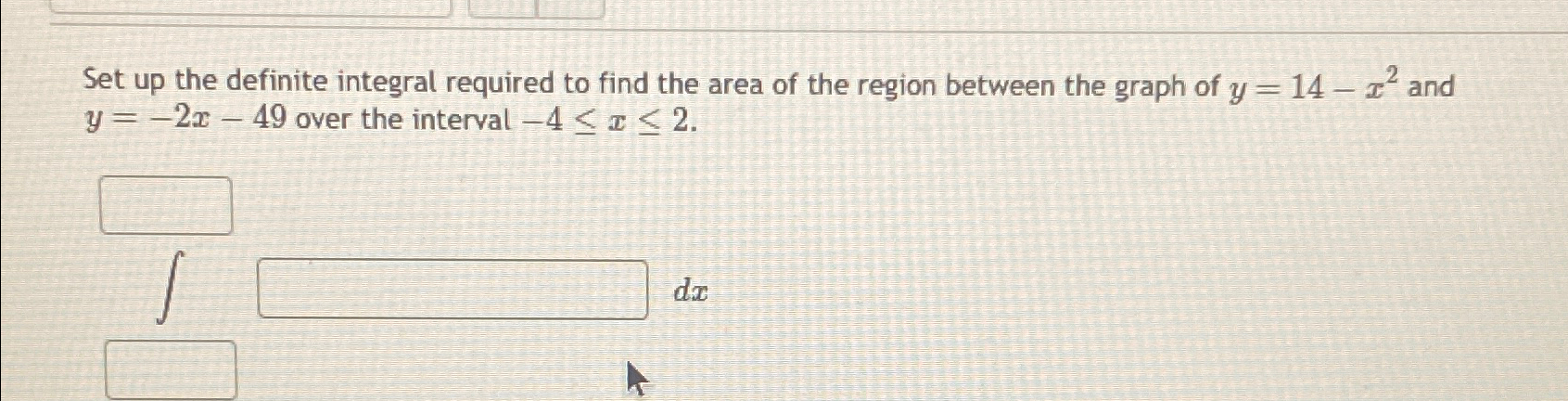 Solved Set up the definite integral required to find the | Chegg.com