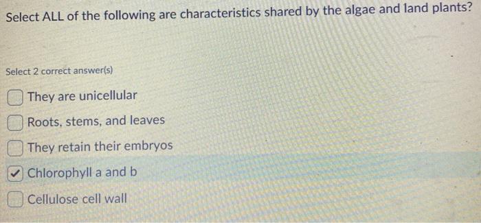 Solved Select ALL of the following are characteristics | Chegg.com