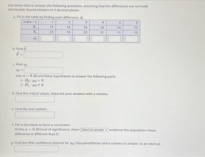 Solved Use these data to answer the following questions, | Chegg.com