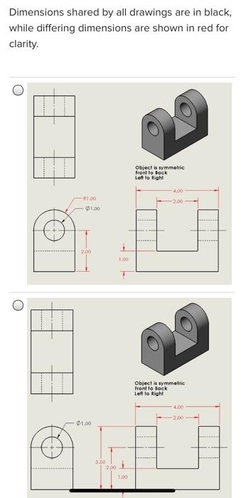 Solved Select the most appropriately dimensioned | Chegg.com