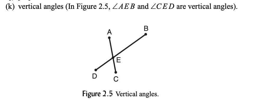 Use postulates 13 ﻿and 14 ﻿to prove that vertical | Chegg.com