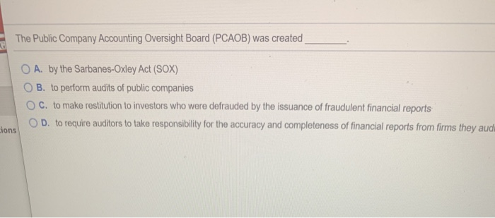 the public company accounting oversight board the public company accounting oversight board