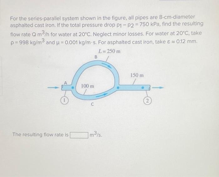Solved For the seriesparallel system shown in the figure,