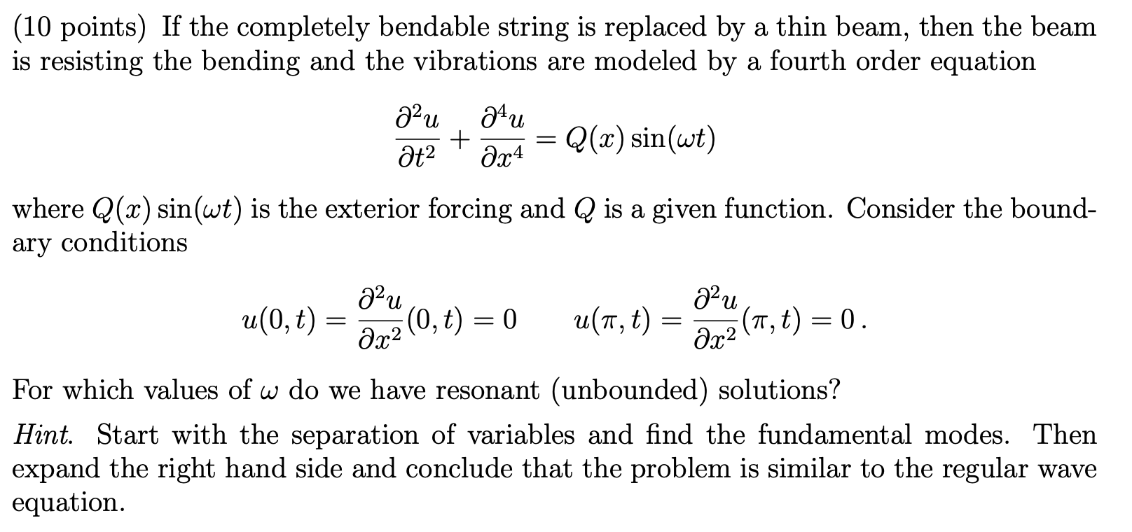 Solved (10 points) If the completely bendable string is | Chegg.com