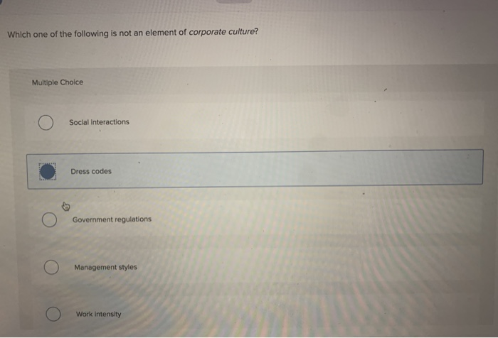 Solved Which One Of The Following Is Not An Element Of Chegg