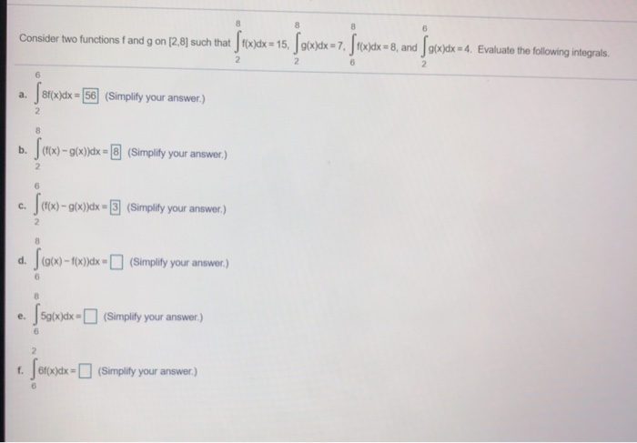 Solved Consider Two Functions And G On (2,8] Such That | Chegg.com