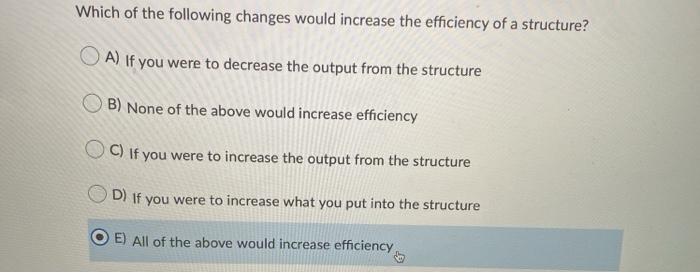 Solved Which of the following changes would increase the | Chegg.com