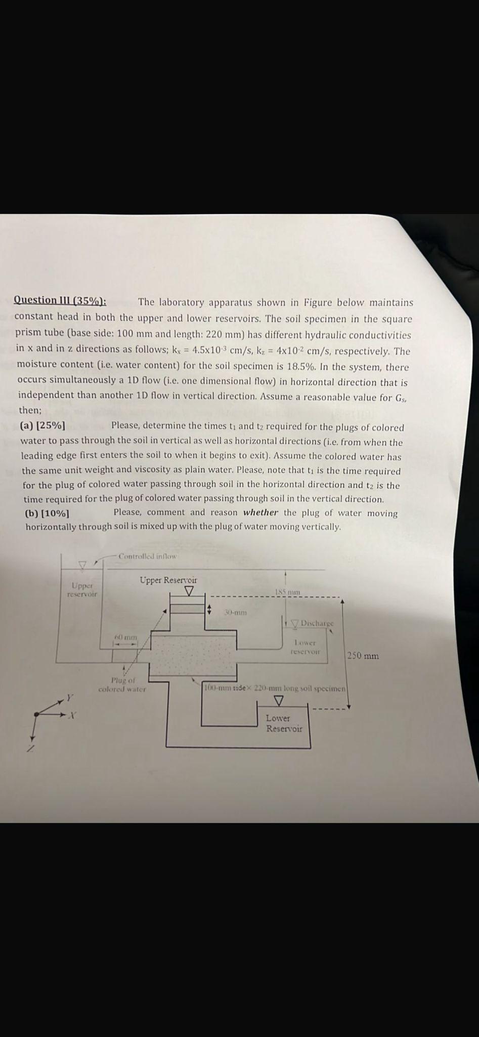 Solved Question III (35%): The laboratory apparatus shown in | Chegg.com
