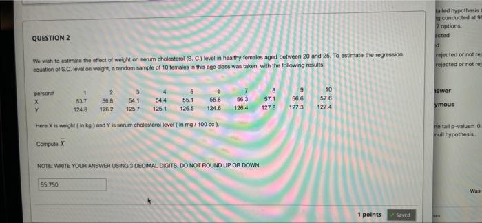 Solved QUESTION 3 Refer To The Data In Question 2. Compute Y | Chegg.com