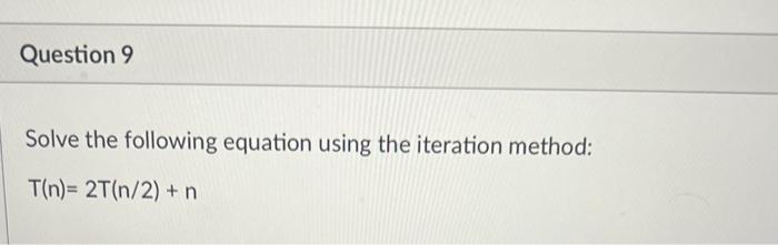 Solved Solve the following equation using the iteration | Chegg.com