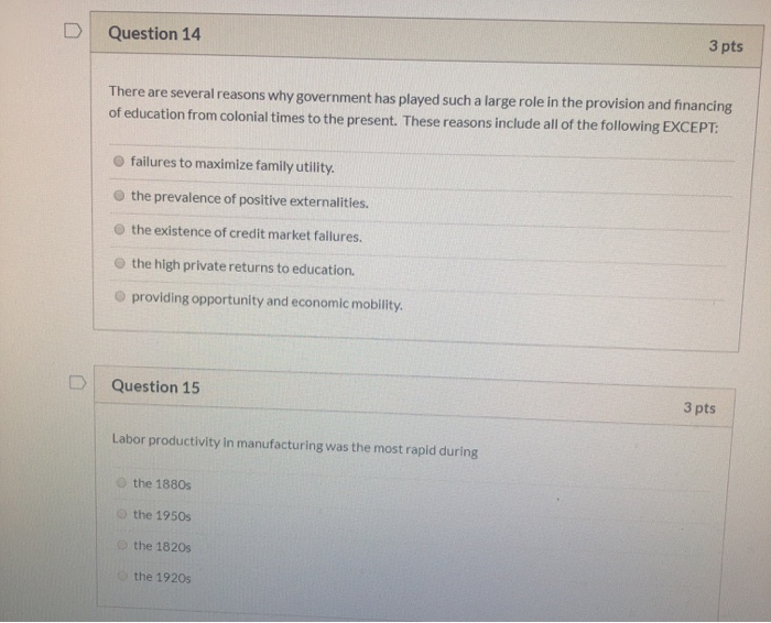 Solved D Question 14 3 Pts There Are Several Reasons Why | Chegg.com