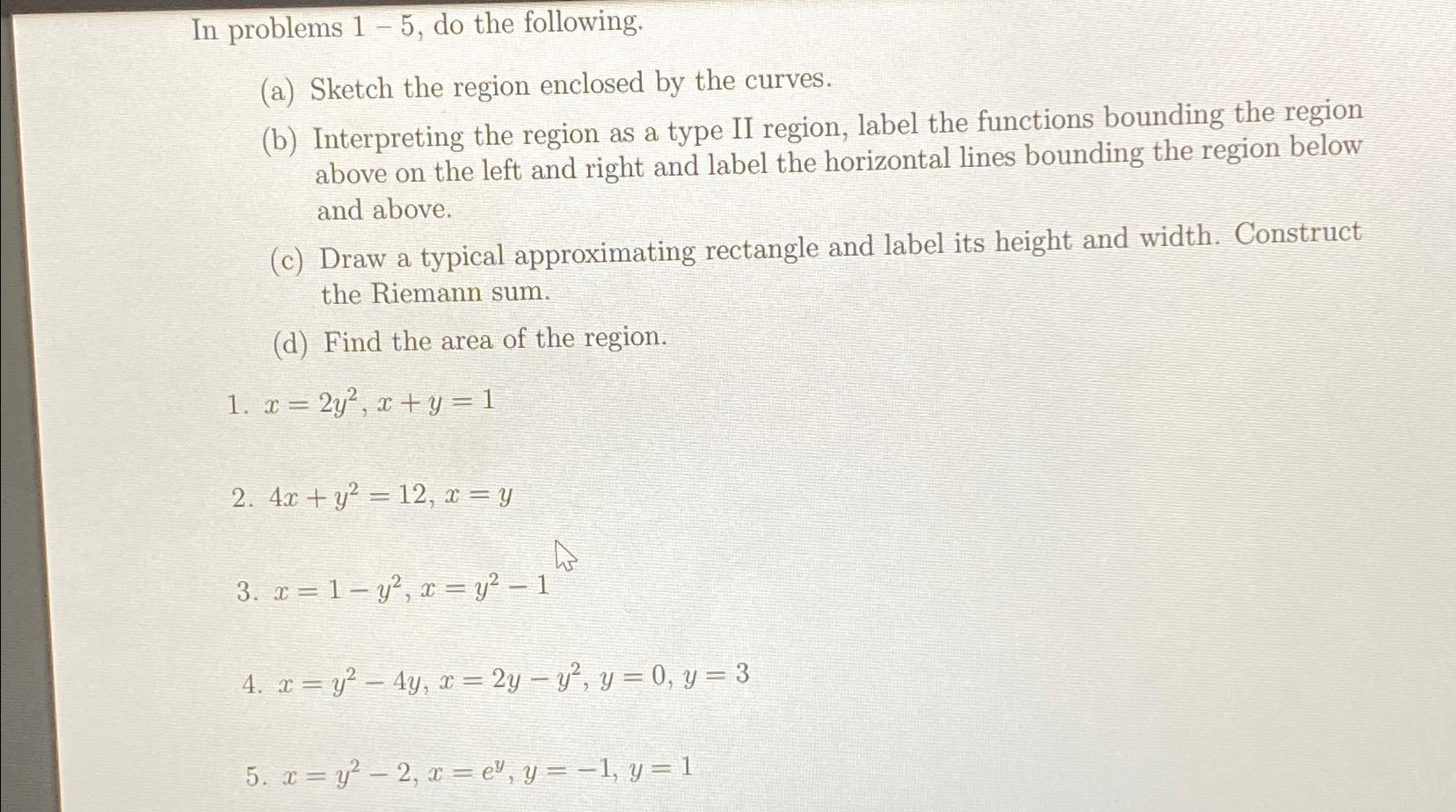 Solved In problems 1-5, ﻿do the following.(a) ﻿Sketch the | Chegg.com