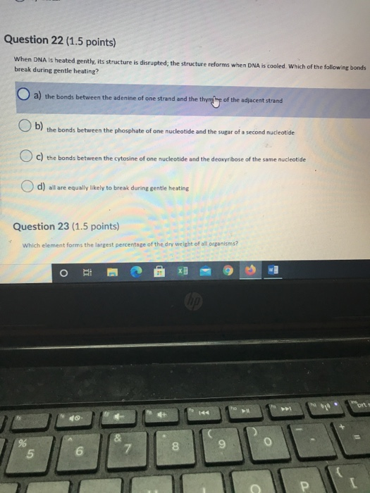 Solved Question 10 (1.5 points) Suppose one of the amino | Chegg.com