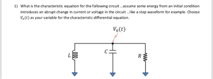 Solved 1) What is the characteristic equation for the | Chegg.com