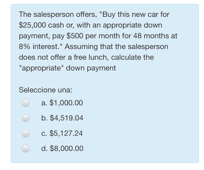 How much should i sales offer for a new car