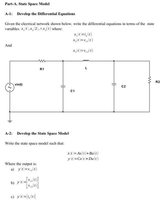 Solved A-1: Develop the Differential Equations Given the | Chegg.com