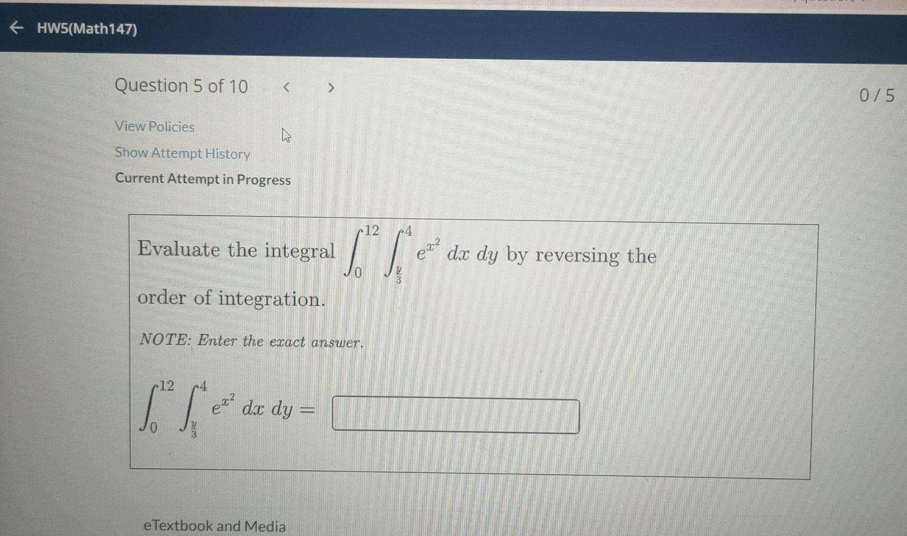 solved-evaluate-the-integral-12-0-4-y-3-e-x-2-dxdy-by-chegg