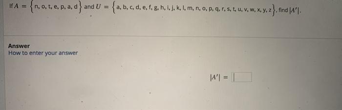 Solved If A N Ot Ep A A A And U A B C D E F Chegg Com