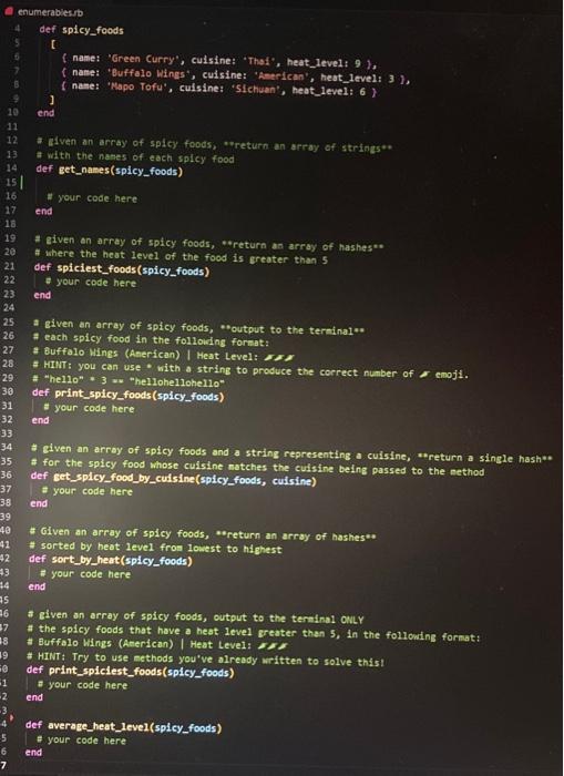 I am using ruby .This is my fileenumerables.rb;I am | Chegg.com