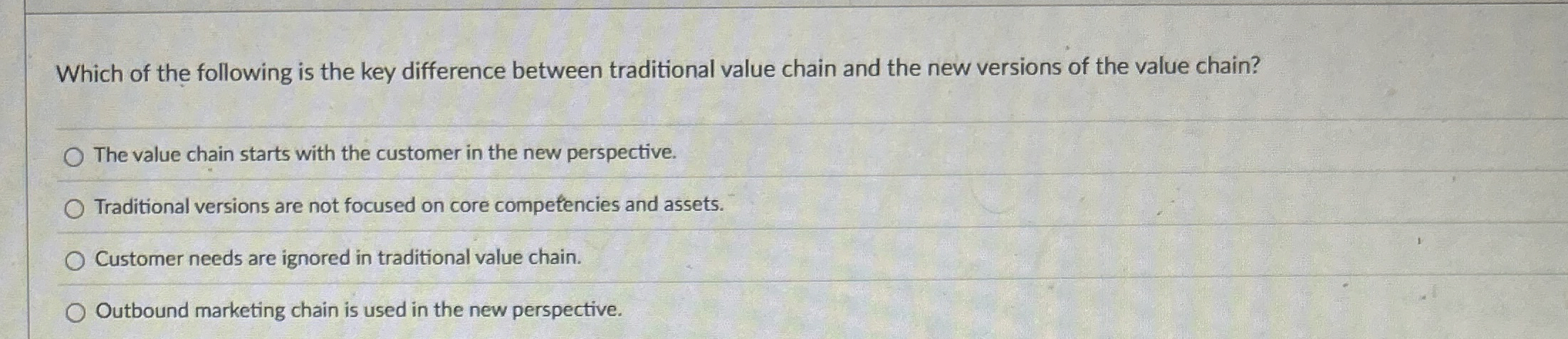Solved Which of the following is the key difference between | Chegg.com