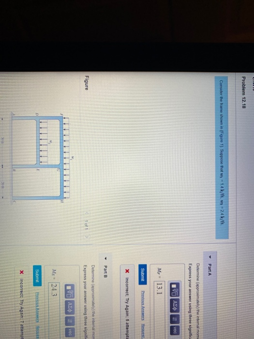 Solved Problem 12.18 Consider the frame shown in (Figure 1). | Chegg.com