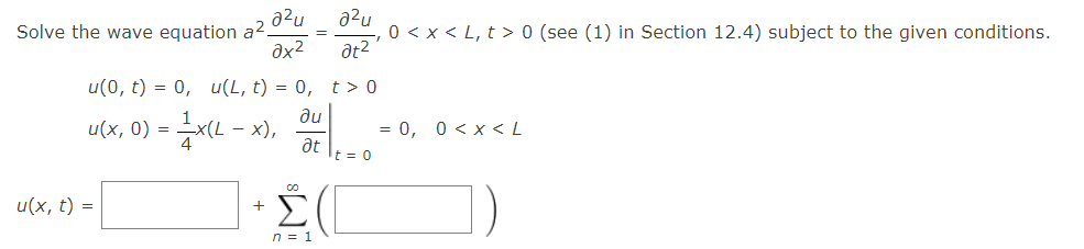 Solved Solve the wave equation | Chegg.com
