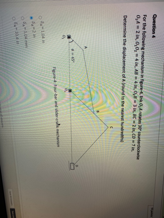 Solved QUESTIUNO Question 6 Determine the displacement of D | Chegg.com