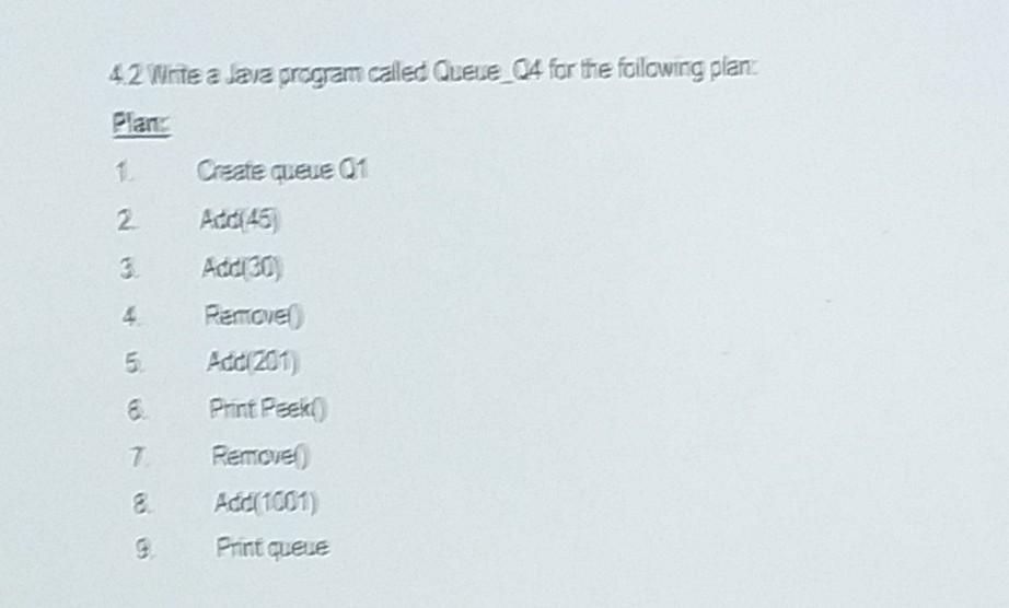 4.2 Winte a Java program called Quese_ o4 for the | Chegg.com