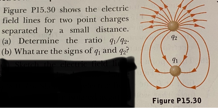 Solved Figure P15.30 shows the electric field lines for two | Chegg.com