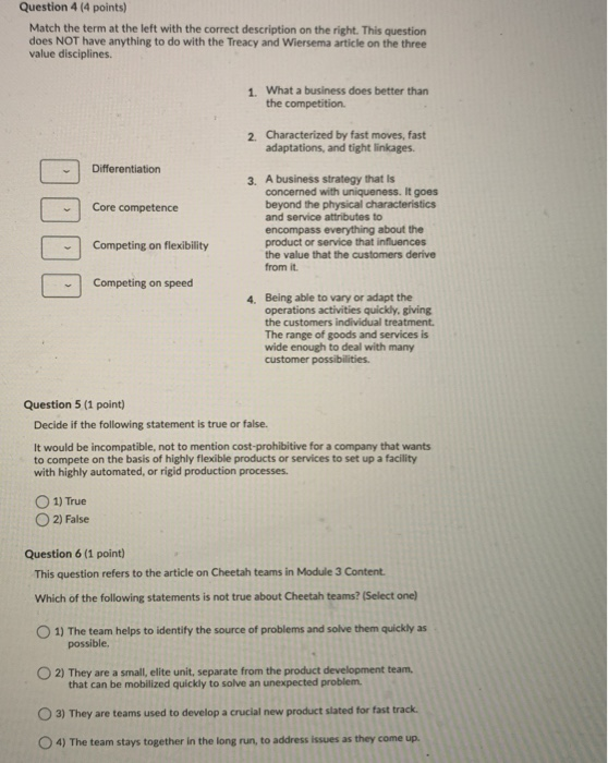 Solved Question 4 (4 points) Match the term at the left with | Chegg.com