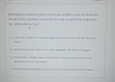 hermann ebbinghaus nonsense syllables experiment