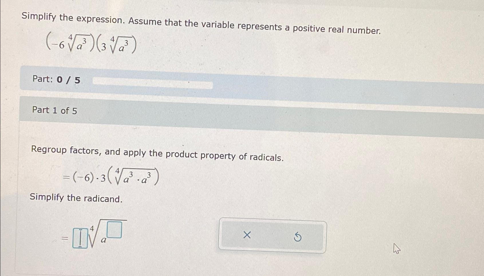 Solved Simplify the expression. Assume that the variable | Chegg.com