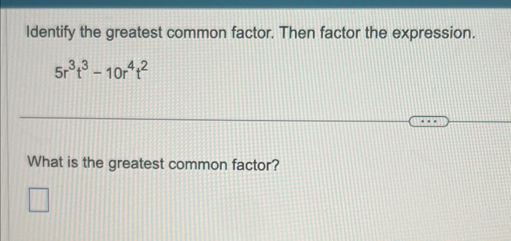 common factor between 3 4 and 5