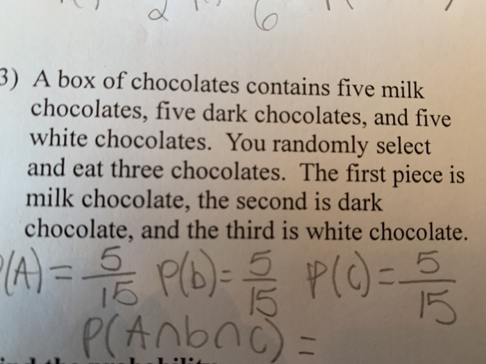 Solved 3) A box of chocolates contains five milk chocolates,