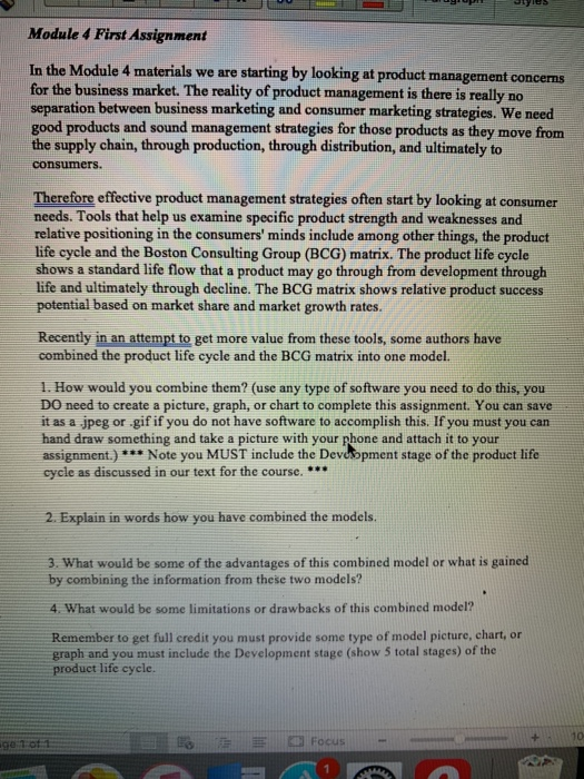 Module 4 First Assignment In The Module 4 Materials | Chegg.com