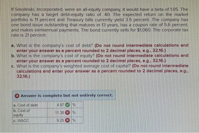 solved-if-smolinski-incorporated-were-an-all-equity-chegg