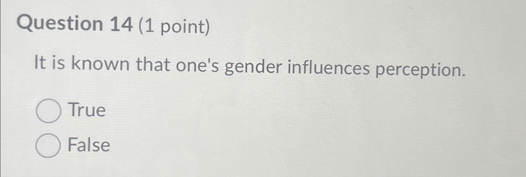 Solved Question 14 (1 ﻿point)It is known that one&rsquo;s gender | Chegg.com