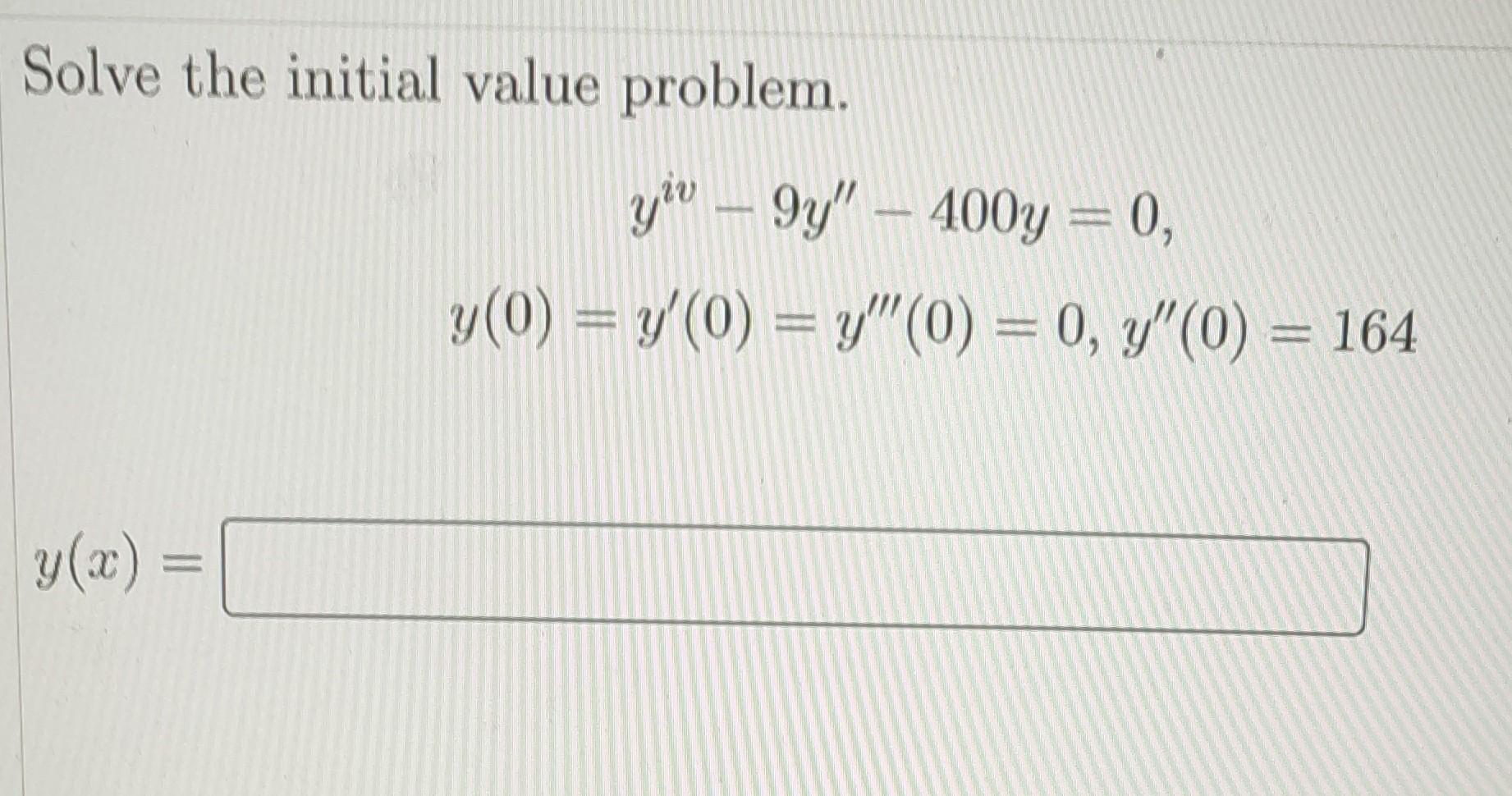 Solved Solve the initial value problem. | Chegg.com