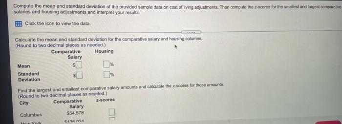 Solved Compute the mean and standard deviation of the | Chegg.com