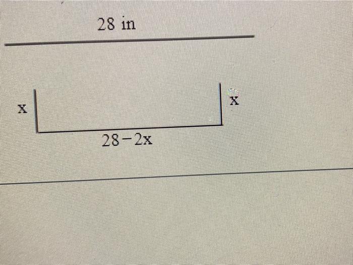 Solved A piece of rectangular sheet metal is 28 inches wide. | Chegg.com