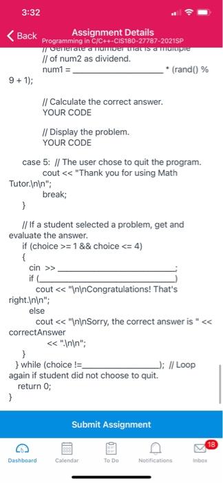 Solved Write a program that displays a menu allowing the | Chegg.com