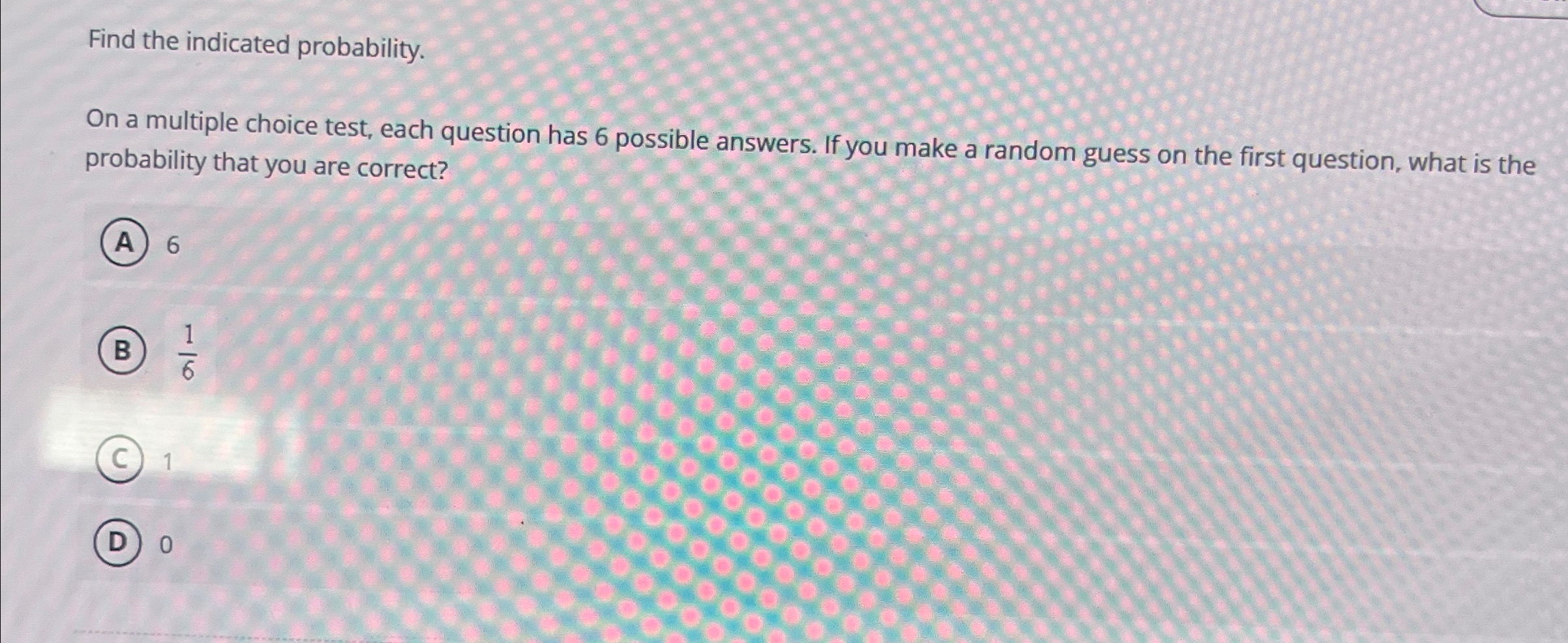 Solved Find the indicated probability.On a multiple choice | Chegg.com