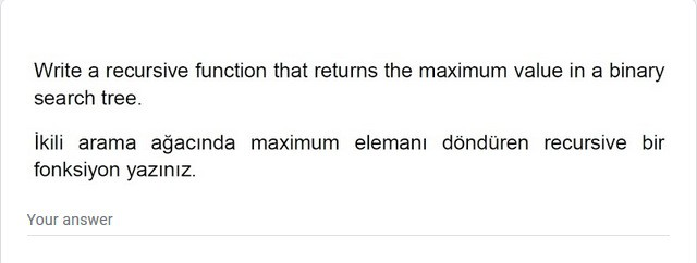 Solved Write a recursive function that returns the maximum | Chegg.com