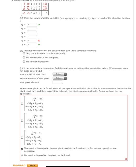 Solved buoni problem is given Simplex max Ord Stardid 9 30 | Chegg.com