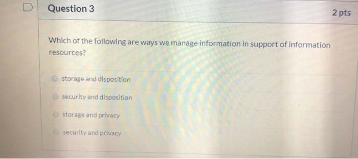 Solved Question 3 2 pts Which of the following are ways we | Chegg.com