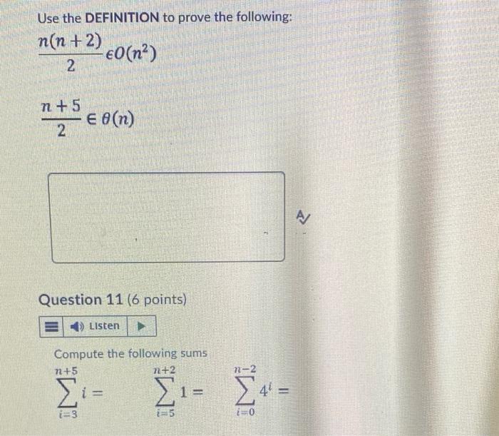 Solved Use The DEFINITION To Prove The Following: | Chegg.com