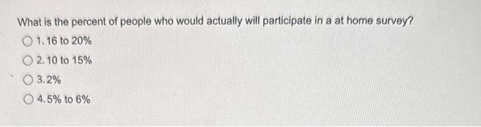 Solved What is the percent of people who would actually will | Chegg.com